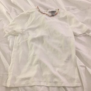H&M Embellished Collar Tee